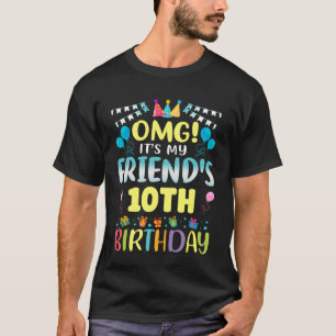 Camiseta Nossa! É o 10º aniversário do meu amigo, Doce 10 A