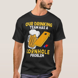 Camiseta Nossa Equipe De Bebendos Tem Um Saco De Bean Bag C