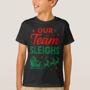 Camiseta Nossa Equipe Derruba o Natal Equipe de Trabalho Co