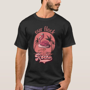 Camiseta Nossa Família Flamingo Engraçada Que Corresponde V