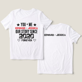 Camiseta Nossa História Personalizada Você + Eu Relacioname