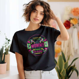 Camiseta nossa pequena Festa de aniversário Retro Neon