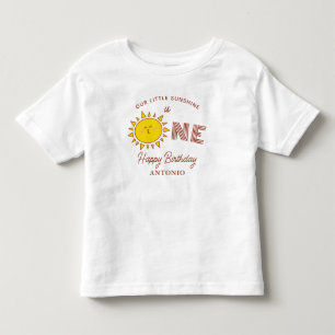 Camiseta Nossa Pequena Sunshine Faz Um Primeiro Aniversário