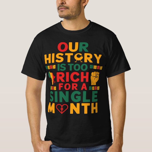 Camiseta Nossa rica história comemorando o ano do patrimôni (Frente)