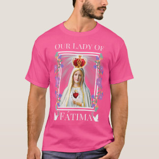 Camiseta Nossa Senhora de Fátima Imaculou Coração De Vir Ab