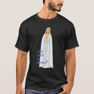 Camiseta Nossa Senhora de Fátima Terço Oração Santa Bênção 