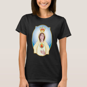 Camiseta Nossa Senhora de Fátima Terço Oração Santa Bênção 