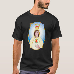 Camiseta Nossa Senhora de Fátima Terço Oração Santa Bênção 