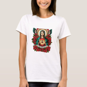 Camiseta Nossa Senhora de Guadalupe Mãe Maria Viva Arte do