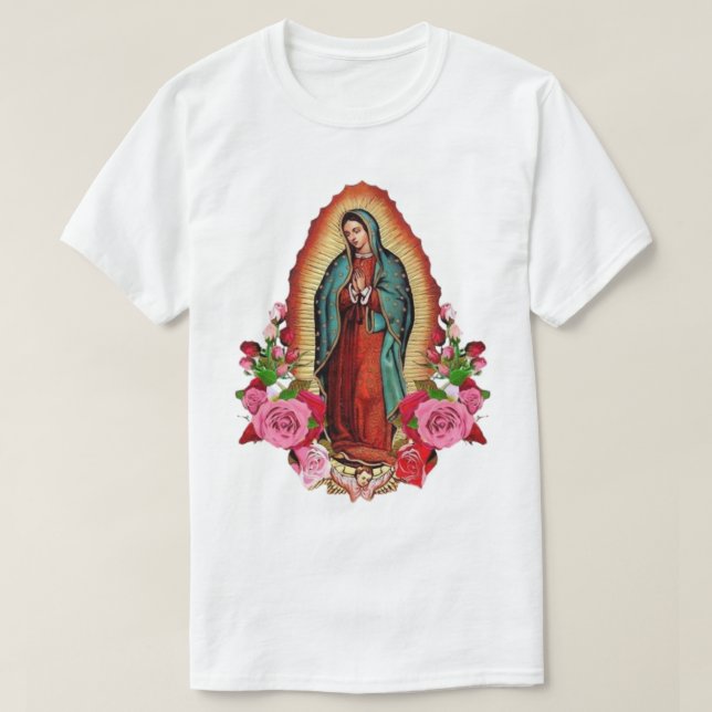 Camiseta Nossa Senhora de Guadalupe Virgem Mexicana Mary Mé (Frente do Design)
