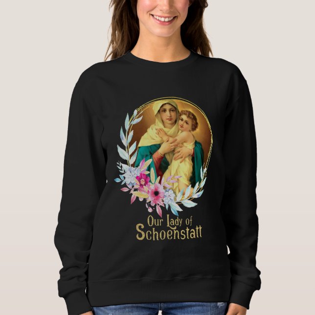 Camiseta Nossa Senhora de Schoenstatt Mãe Mary Traz Almirab (Frente)