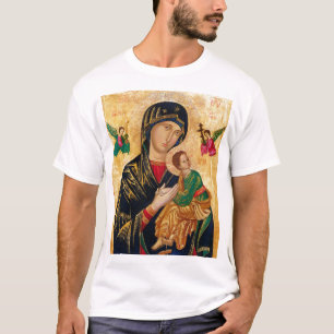 Camiseta Nossa Senhora do Perpétuo Socorro Ícone Virgem Mar