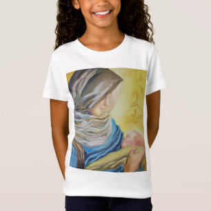 Camiseta Nossa Senhora do Silêncio segurando Jesus bebê