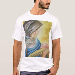 Camiseta Nossa Senhora do Silêncio segurando Jesus bebê