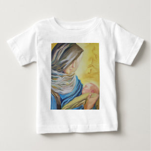 Camiseta Nossa Senhora do Silêncio segurando o menino Jesus