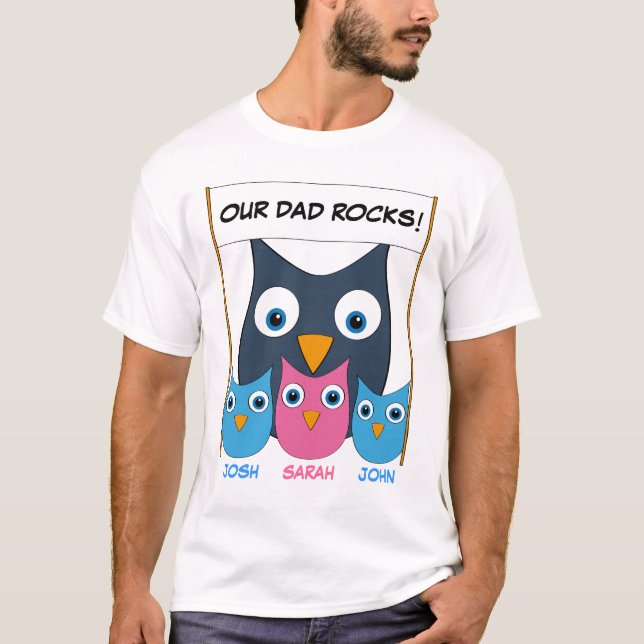 Camiseta "Nossas rochas do pai!" - Dia dos pais (Frente)