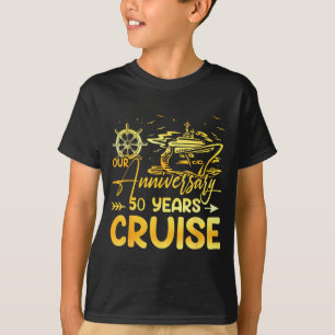 Camiseta Nosso cruzeiro de aniversário de 50 anos de casame