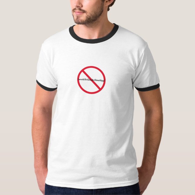 Camiseta Nosso Logotipo Nº 1 Mens Ringer Tee (Frente)