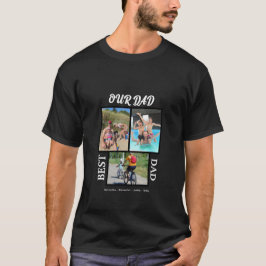 Camiseta Nosso Pai Melhor Pai Colagem de Fotos Personalize 