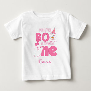 Camiseta Nosso Pequeno Boo Virando Um, primeiro aniversario