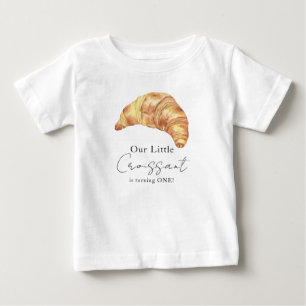 Camiseta Nosso Pequeno primeiro aniversario Croissant