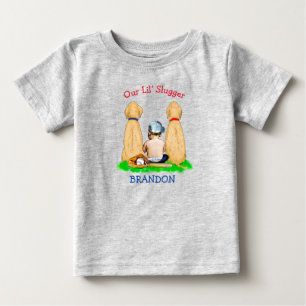 Camiseta Nosso Pequeno Rebatedor Personalizado Tema de Beis
