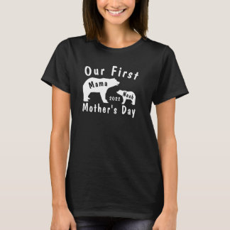 Camiseta Nosso Primeiro Dia de as mães Personalizado