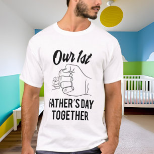 Camiseta Nosso primeiro Dia de os pais junto com a arte das