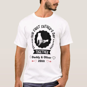 Camiseta Nosso primeiro Dia de os pais juntos 2021, Nomes P