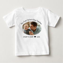 Camiseta Nosso Primeiro Dia de os pais Juntos Pai Foto Do B