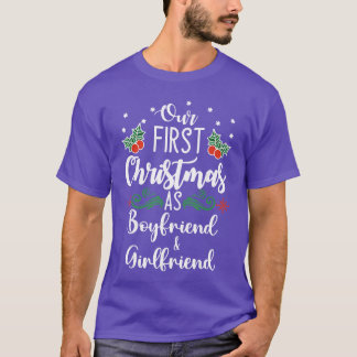 Camiseta Nosso Primeiro Natal Como Namorado E Namorada fr