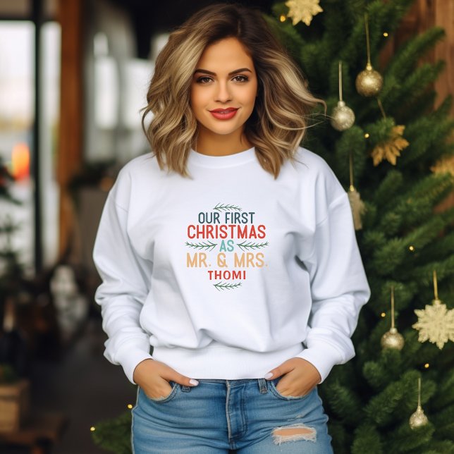 Camiseta Nosso Primeiro Natal como Senhor e Senhora (Criador carregado)