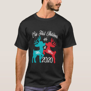 Camiseta Nosso Primeiro Natal Como Sr. E Sra. 2020 Matching