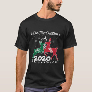 Camiseta Nosso Primeiro Natal Como Sr. E Sra. 2020 Matching