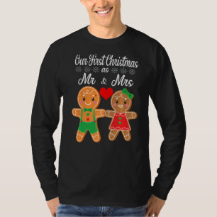 Camiseta Nosso Primeiro Natal Como Sr. E Sra. Gingerpão 202