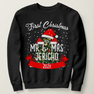 Camiseta Nosso Primeiro Natal como Sr. e Sra. Newlywing