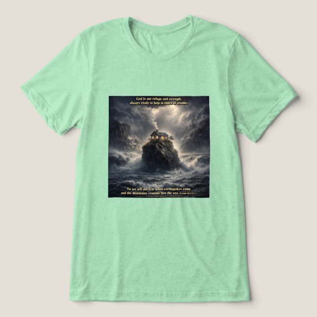Camiseta Nosso refúgio e força (Design frontal)
