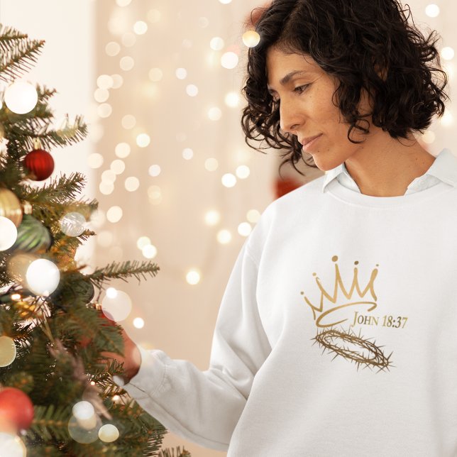Camiseta NOSSO SAVIOR REI Cristão Natal Branco das Mulheres (Criador carregado)