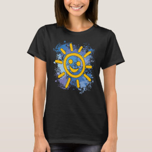 Camiseta Nosso sol rindo nosso sol brilhando com manchas co