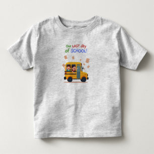 Camiseta Nosso Último Dia da Escola - Ônibus De Crianças Di