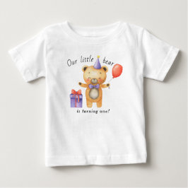 Camiseta Nosso Ursinho está fazendo um Aniversário Infantil