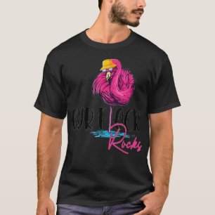 Camiseta Nosso Vovô Flamingo Rosa Rosa Flamingo