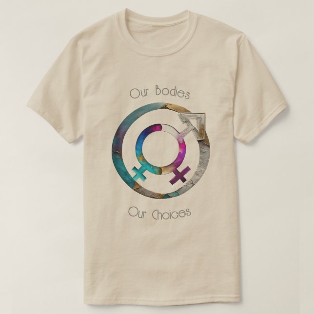 Camiseta Nossos Corpos Nossas Escolhas 01 (Frente do Design)