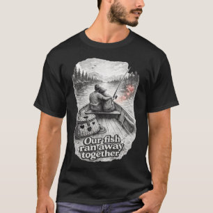 Camiseta Nossos Peixes Fugiram Juntos