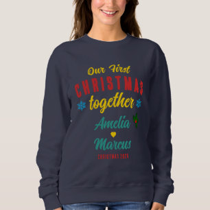 Camiseta Nossos Primeiros Flocos de Neve de Natal Juntos