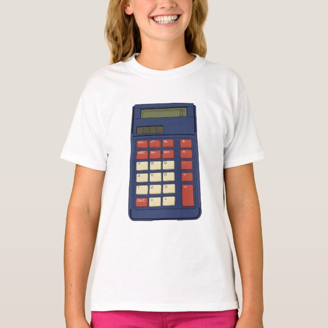 Camiseta Nostalgia da Escola de Matemática Calculadora do a (Frente)