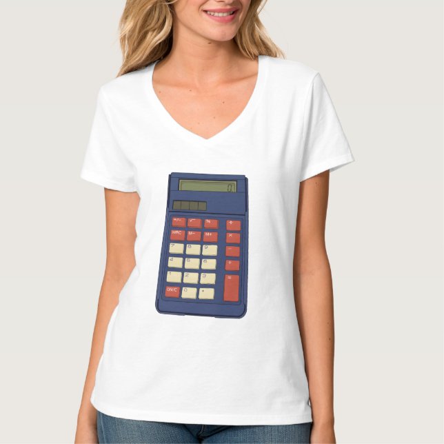 Camiseta Nostalgia da Escola de Matemática Calculadora do a (Frente)