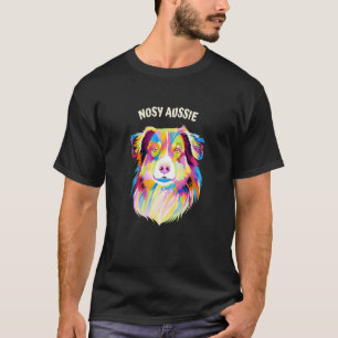 Camiseta Nosy Aussie Australian Shepherd Humor