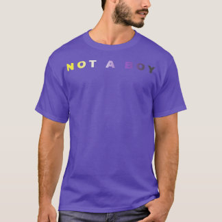 Camiseta Not A Boy Subtle Nonbinary Flag Enby Pride Trans L