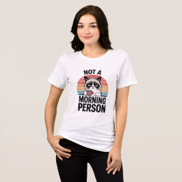 Camiseta Not A Morning Person Grumpy Cat Funny Women T-Shir